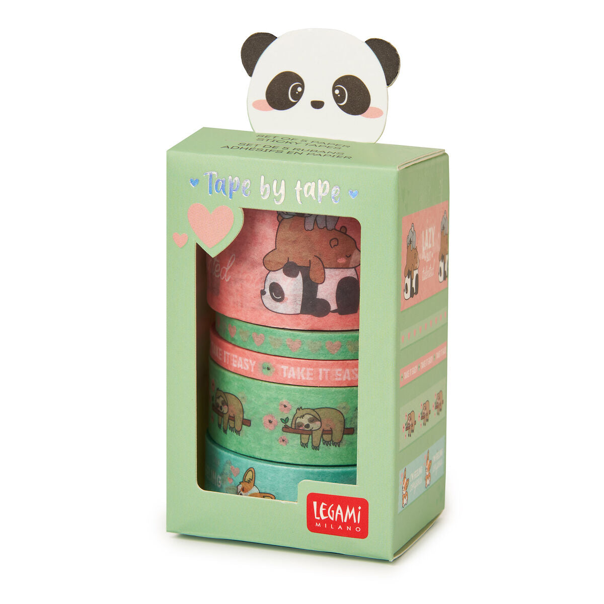 Set de 5 Rubans Adhésifs Décoratifs en Papier Cute Animals - Tape by Tape
