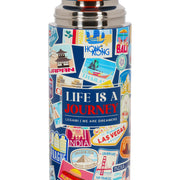 Gourde Thermique avec Tasse - Hot & Cold - Travel Stickers