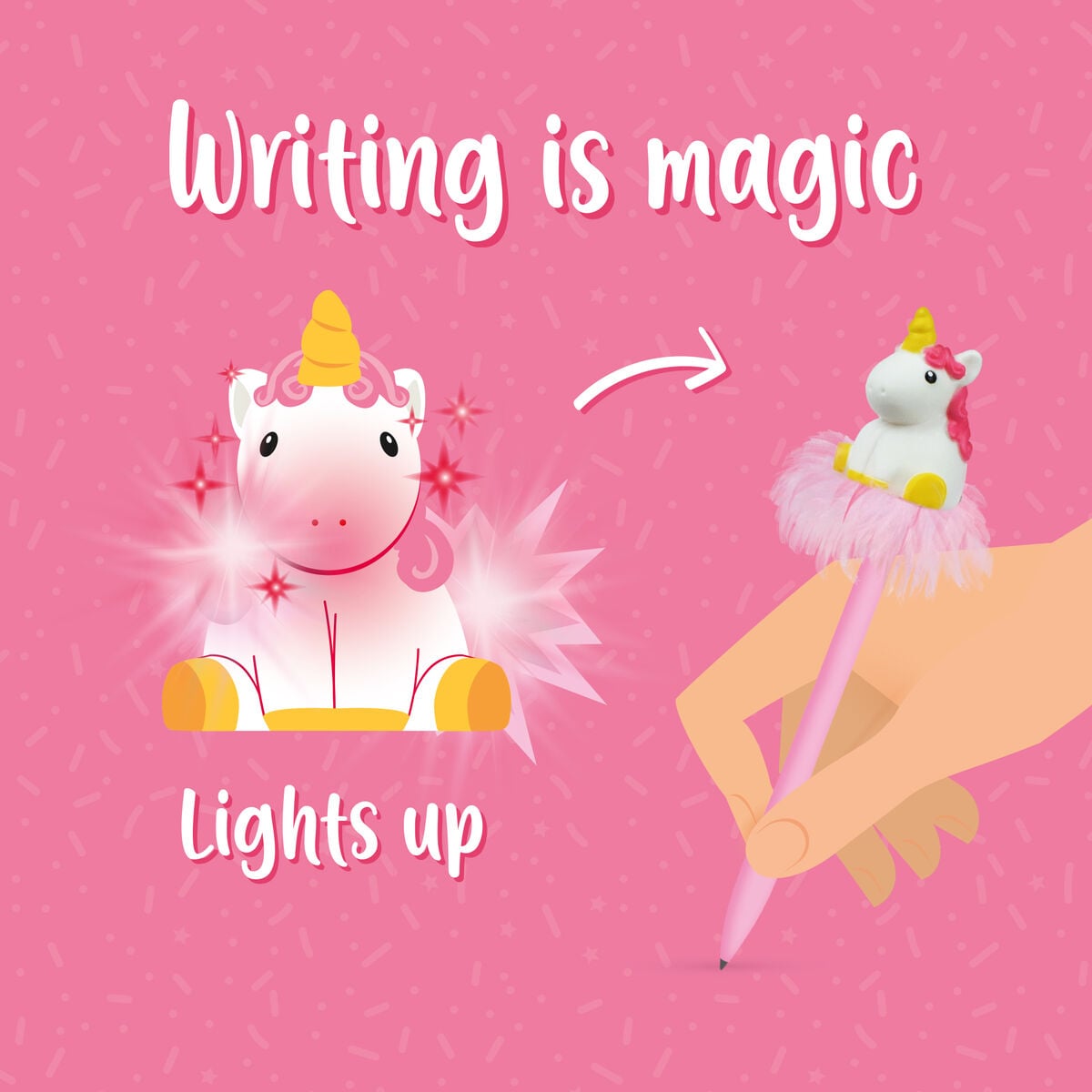 Stylo à Bille Lumineux - Unicorn - Writing is Magic