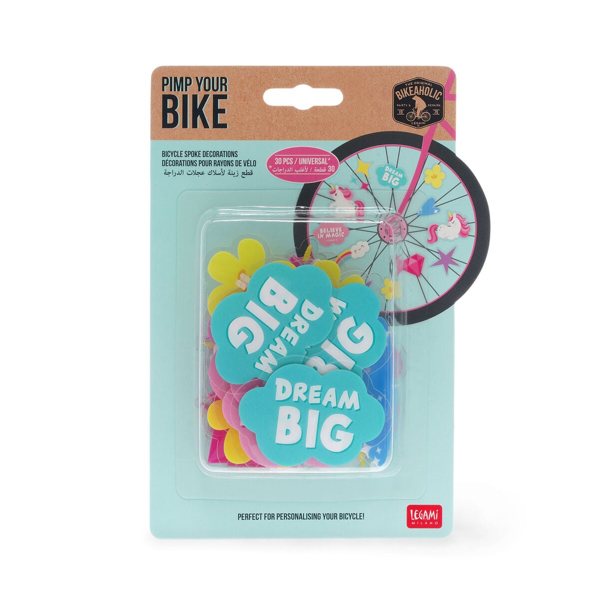 Set de 30 Décorations pour Rayons de Vélo - Unicorn - Pimp Your Bike!