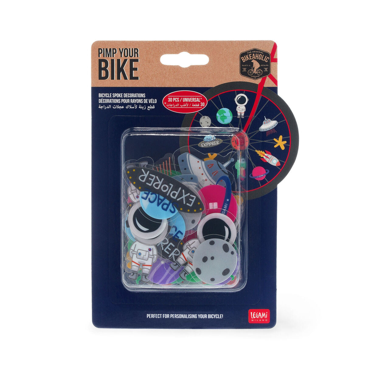 Set de 30 Décorations pour Rayons de Vélo - Space - Pimp Your Bike!