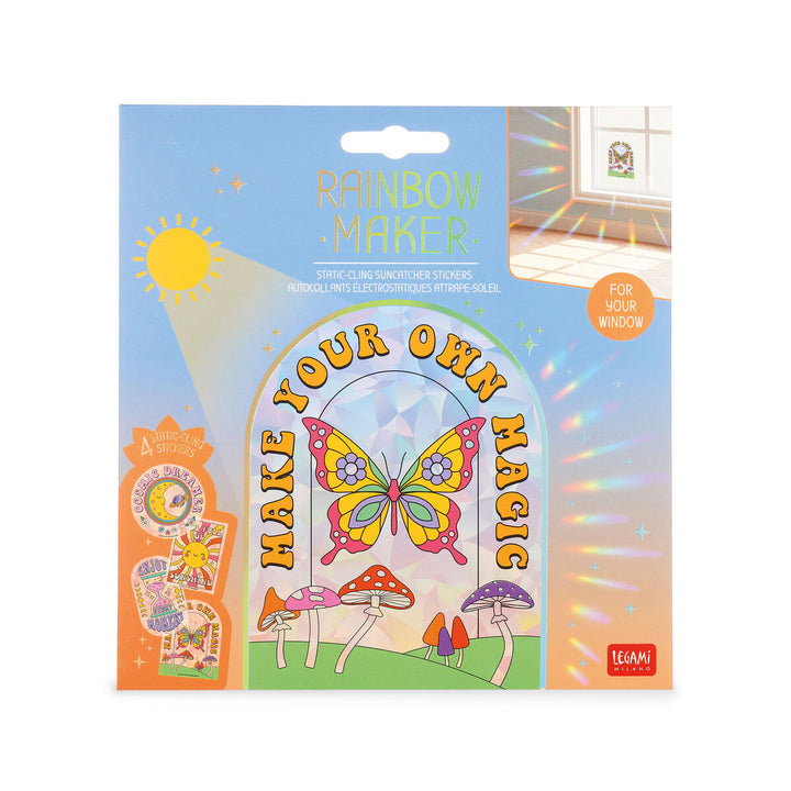 Set de 4 Autocollants Électrostatiques Attrape-Soleil pour Fenêtre - Rainbow Maker